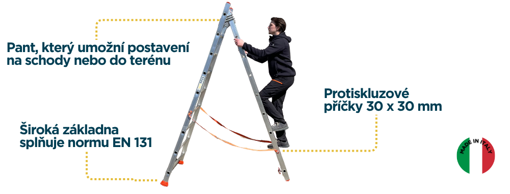 ATLANTA Viceucelovy 2 dilny profesionalni zebrik detail 2